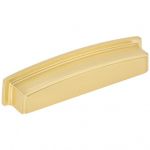 128 mm Center Brushed Gold Square-to-Center Square Renzo Cabinet Cup Pull