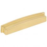 160 mm Center Brushed Gold Square-to-Center Square Renzo Cabinet Cup Pull