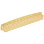 192 mm Center Brushed Gold Square-to-Center Square Renzo Cabinet Cup Pull
