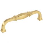 128 mm Center-to-Center Brushed Gold Audrey Cabinet Pull