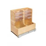 Natural Maple L-Shaped Vanity Sink Base Pullout - CS