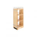 Natural Maple Four Shelf Pullout with Soft-Close for Face Frame Wall 12"
