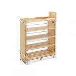 8" Pullout Wood Base Cabinet Organizer with Blumotion Soft-Close Slides