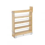 5" Pullout Wood Base Cabinet Organizer with Blumotion Soft-Close Slides and Servo-Drive