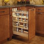8" Pullout Wood Base Cabinet Organizer with Blumotion Soft-Close Slides and Servo-Drive