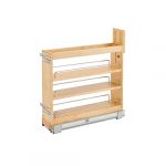 Natural Maple 3 Shelf Drawer Door Organizer Pullout with Blumotion Soft-Close for 9"