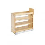 Natural Maple 3 Shelf Drawer Door Organizer Pullout with Blumotion Soft-Close for 12"