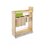 8" Pullout Wood Base Cabinet Organizer with Knife Block and Blumotion Soft-Close Slides