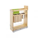 8" Pullout Wood Base Cabinet Organizer with Knife Block