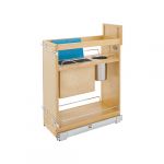 9" Pullout Wood Base Cabinet Organizer with Knife Block and Blumotion Soft-Close Slides