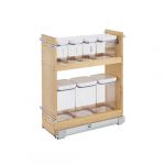 8" Pullout Wood Base Cabinet OXO Organizer with Blumotion Soft-Close Slides