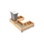 Natural Maple Bottom Mount U-Shaped Vanity Sink Base Pullout