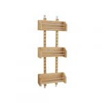 Small Cabinet Door Mount Wood Adjustable 3-Shelf Spice Rack