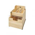 Natural Maple Two-Tier Cookware Organizer with Movento for Base 18"