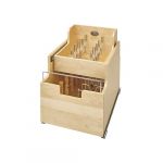 Natural Maple Two-Tier Cookware Organizer