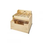 Natural Maple Two-Tier Cookware Organizer with Movento for Base 24"