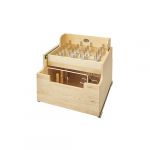 Natural Maple Two-Tier Cookware Organizer - CS