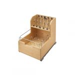 Wood Food Storage Container Organizer for Base 18 Cabinets