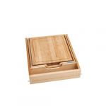 Natural Maple Knife Cutting Board Drawer with Blumotion Soft-Close for Face Frame 18" Base