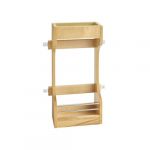 Natural Maple Small Cabinet Door Mount 2-Shelf Storage Organizer