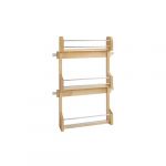Medium Cabinet Door Mount Wood 3-Shelf Spice Rack