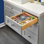 Natural Maple Vanity Drawer Organizer with Blumotion Soft-Close for Face Frame 15"