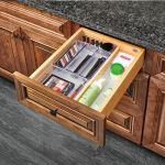 Natural Maple Vanity Drawer Organizer with Blumotion Soft-Close for Face Frame 18"