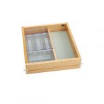 Natural Maple Vanity Drawer Organizer with Blumotion Soft-Close for Full Access 18"