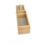 Natural Maple Half Tiered Vanity Drawer Organizer with Blumotion Soft-Close for Face Frame 12"