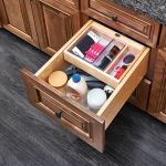 Natural Maple Half Tiered Vanity Drawer Organizer with Blumotion Soft-Close for Face Frame 18"
