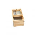 Natural Maple Half Tiered Vanity Drawer Organizer with Blumotion Soft-Close for Full Access 12"