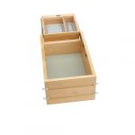 High Natural Maple Vanity Drawer Organizer with Blumotion Soft-Close for Full Access 15"