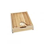 Natural Maple Cut-Out Cutting Board Drawer with Blumotion Soft-Close for Full Access 18