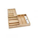 Natural Maple Tiered Combination Drawer with Blumotion Soft-Close for Full Access 30" Base