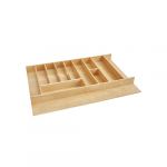 33-1/8"W Natural Maple Combination Utensil Cutlery Tray Insert-2-7/8"H