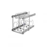 12" Pull-Out Two-Tier Base Cabinet Cookware Organizer with Soft-Close Slides