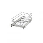 9"W x 18"D Base Cabinet Pull-Out Chrome Wire Basket