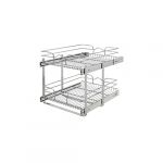 18 W x 22' D Base Cabinet Pull-Out Chrome 2-Tier Wire Basket