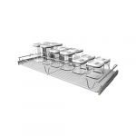 Chrome Wire Container Organizer for 30" Pantry Panels