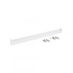 36" White Polymer Slim Series Tip-Out Sink Front Tray with Hinges and End Caps