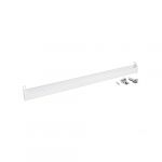36" White Polymer Slim Series Tip Out Sink Front Tray with Soft-Close Hinges and End Caps