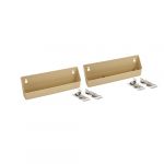11" Almond Polymer Tip Out Sink Front Trays and Hinges