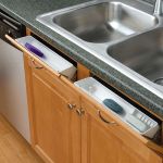 14" White Polymer Tip Out Sink Front Trays and Hinges