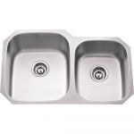 18" Gauge Kitchen Sink with Two Unequal Bowls - 801L-18