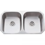18" Gauge Kitchen Sink with Two Equal Bowls - 802-18