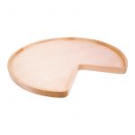 28" Diameter Kidney Wooden Lazy Susan with Hole - LSK28H