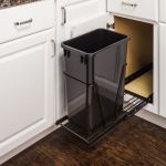 35 or 50 Qt Single Pullout Waste Container System Black - CAN-EBMSB-R