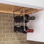 Under Cabinet Wine Bottle Rack Satin Nickel - WBH-SN-R