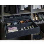 5 Compartment Black Felt Jewelry Organizer Drawer Kit - JD1-24-BL