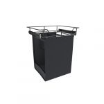 Black Hamper Pullout with 1.5 BU Canvas Bag for 18" Full Access Closet Cabinets
